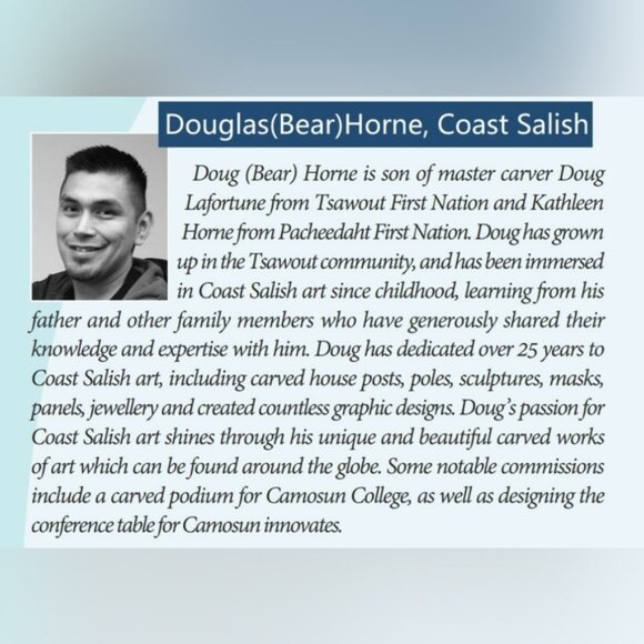 'Bear Strength & Honour' Pin Indigenous Design by Douglas Horne, Coast Salish - Picture 3 of 3